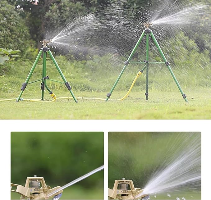 Tripod Sprinkler,Garden Sprinkler,360 Degree Rotating Irrigation Yard Sprinkler,Adjustable Height,for Lawn/Yard/Garden