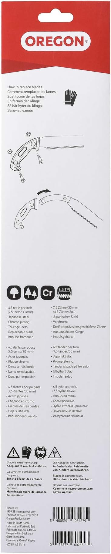 Oregon 600140 Forestry Tools Hand Saw 12" Replacement Blade