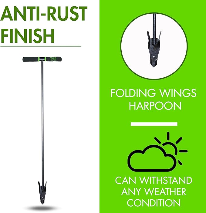 Yard Butler- Compost Aerator - Durable Aerator for Easy Compost Mixing - Aerate & Circulate for Faster Decomposition - Easy-to-Use Tiller - Ergonomic Composting Tool