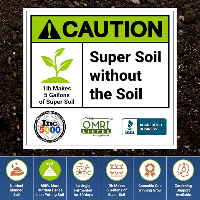The Bud Grower | Premium 100% Organic Super Soil Concentrate | 5 lbs of Premium Soil Concentrate & Rapid Rooters | All-in-One Soil Amendment