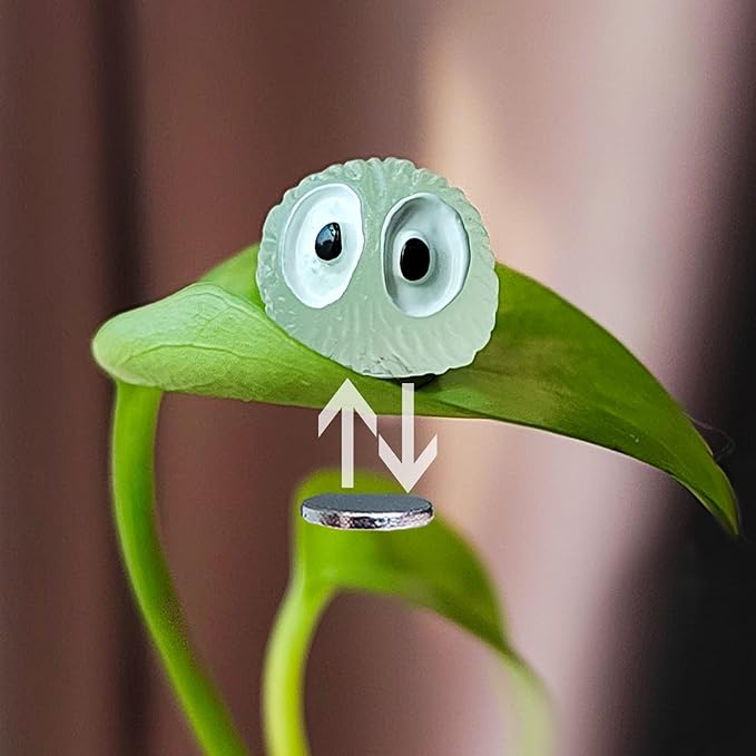 8pcs Plants Magnets Tiny Dust Bunnies Pins Charms Funny Potted Plant Safe Magnets Cute House Plant Accessories,Christmas Decoration Gift for Plants Lovers