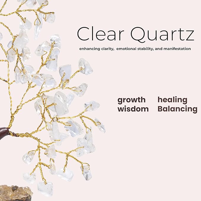 Clear Quartz Crystal, Bonsai Tree, Crystals, Money Trees, Crystal Tree, Stones And Crystals, Crystal Quartz Tree, Aesthetic Room Décor, Shelf Décor, House Warming Gift, Office Desk Decor, Hippie Decor