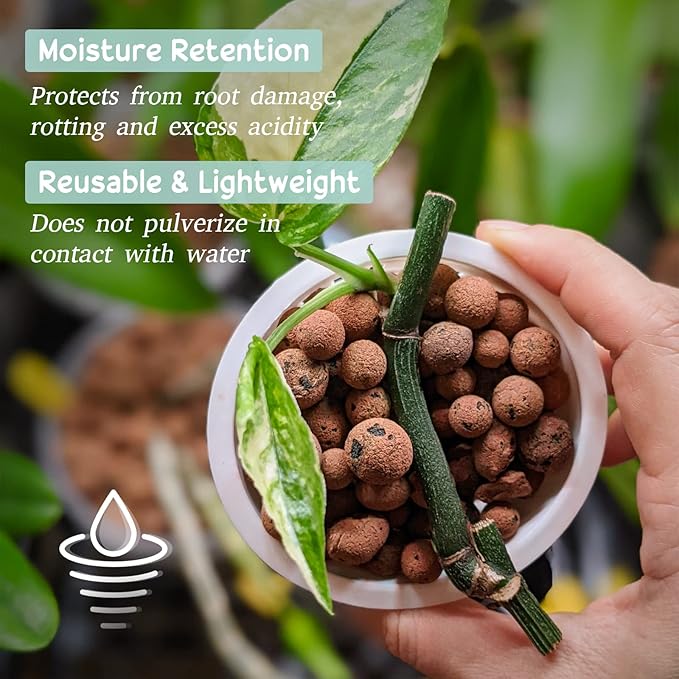 Legigo 6 LBS Organic Expanded Clay Pebbles, 4mm -16mm Light Expanded Clay Aggregate, Natural Clay Pebbles for Hydroponic & Aquaponics Growing, Orchid Potting Mix, Dutch Buckets, Drainage