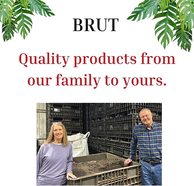 Brut Organic Potting Soil – 1 CF – Everything Your Plants Need in one Bag. Indoor and Outdoor Container Plants. 10 Pack