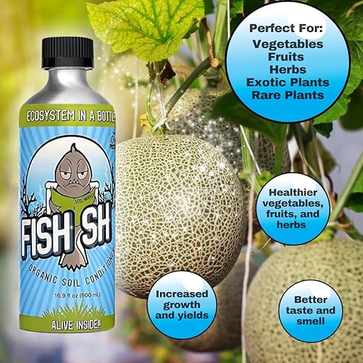 Fish Head Farms Organic Soil Conditioner for Yield and Flavor Enhancement. Improves Fertilizer Efficiency. Useful in Both Garden Soil and Hydroponics Applications. 500 mililiters