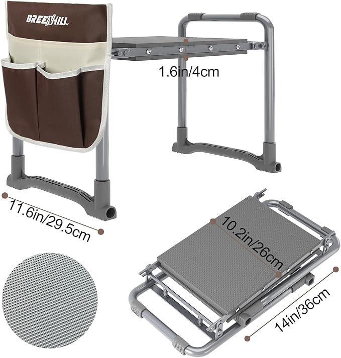 【New Upgraded】 Gardening Seat for Seniors,Gardening Seat Heave Duty,Portable Garden Bench for Kneeling and Sitting,Garden Chair