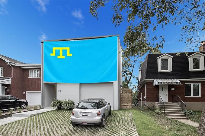 Crimea Tatar Extra Large Flag 10x15FT Giant Crimean Tatars Polyester Banner With 5 Grommets Fade Resistant Vivid Color For Patriotic Festival Events Party Decoration(Crimean Tatars, 10x15FT)