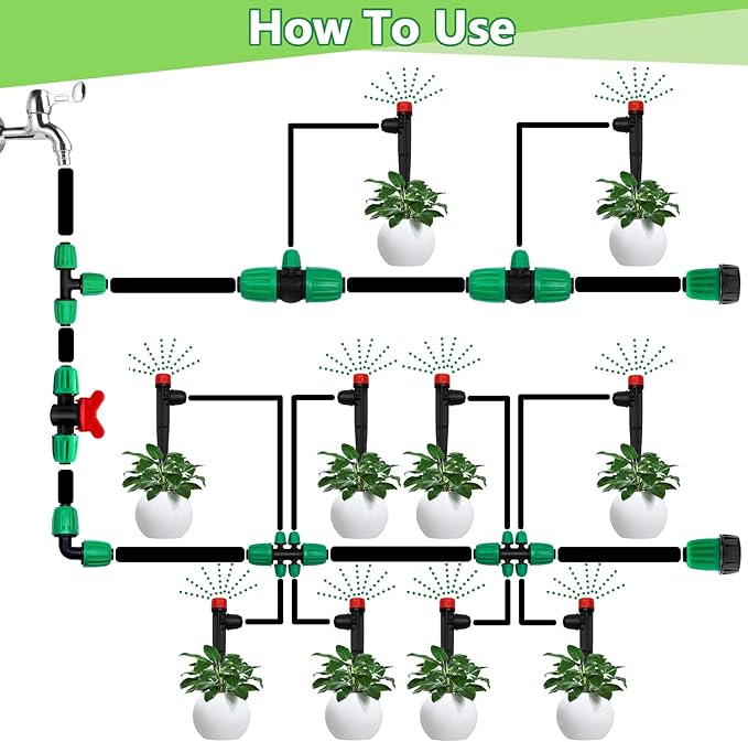 12 Pack 1/2 Inch To 1/4 Inch Drip Irrigation Fittings (1/2" ID x 0.65" OD), Drip Line Irrigation Locked Barbed 1/2" To 1/4" Adapter Anti Leak Irrigation System 1/2 In. To 1/4 In. Reducing Tee