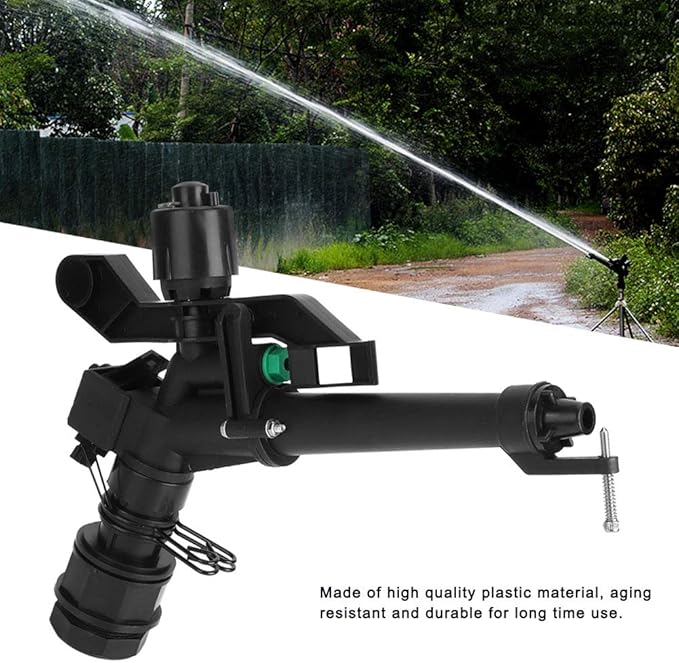 CHICIRIS Lawn Sprinkler - 1.5in to 1in DN25 Female Thread Adjustable 360 Degree Rotating Rocking Arm Sprinkler Farm Irrigation