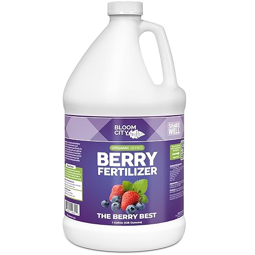 Bloom City's Organic Berry Best - Blueberry Fertilizer & Strawberry Fertilizer - Berry Fertilizer Organic, Gallon (128 oz)