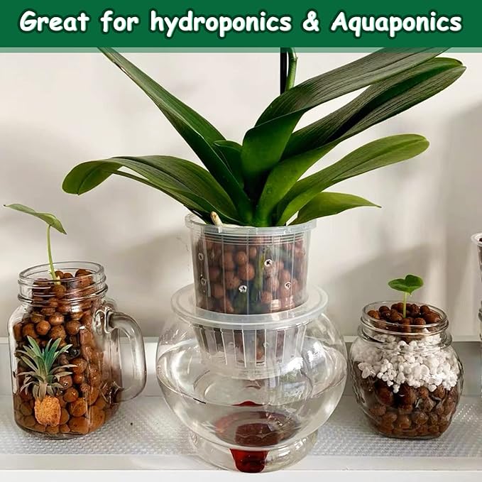 Jabrand LECA 8LBS Clay Pebbles, Organic Expanded Clay Pebbles 4mm-16mm Hydroponics Supplies Aquaponics Orchid for Indoor and Outdoor Garden Plants