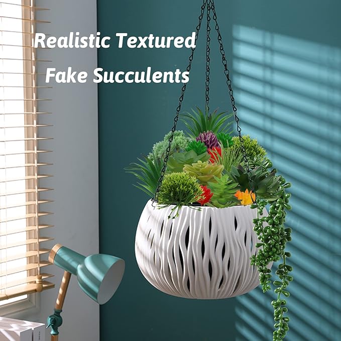 Succulents Plants Artificial, 20pcs Colorful Fake Succulents, Mini Artificial Succulents for DIY Home Terrarium Floral Wall Office Decoration (Unpotted)