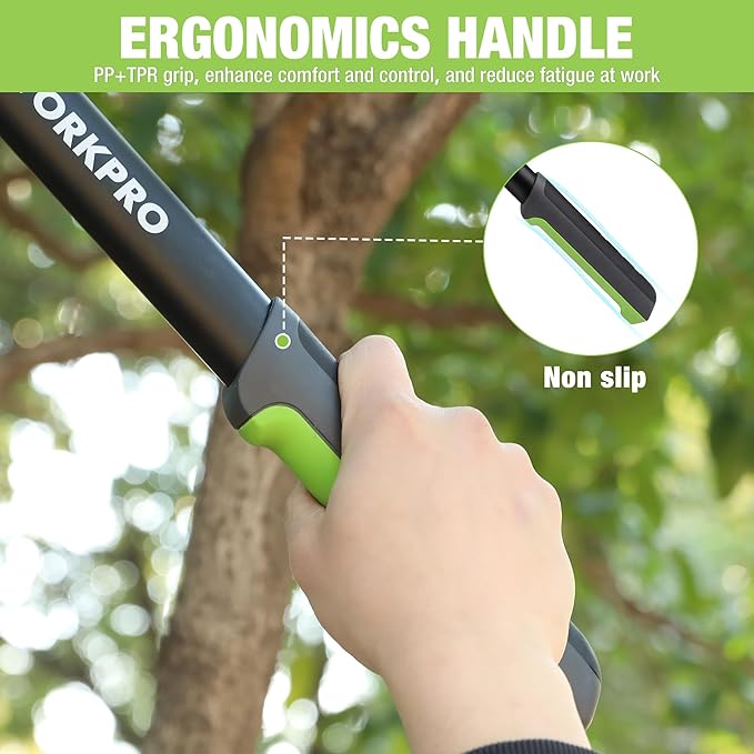 WORKPRO 28" Anvil Lopper with Geared Mechanism, Tree Trimmer with 1.6" Cutting Capacity, Steel Blade Heavy Duty Tree Branch Cutter with Ergonomically Designed Non-Slip Handles