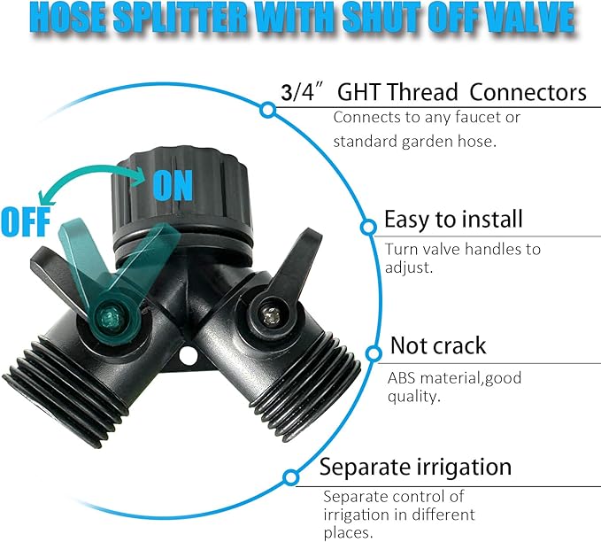 AMRITA Fitings for 1/2" Soaker Hose and Garden Hose, Female Connector& Male Connector &Valves & Straight Connectors.(Fittings)