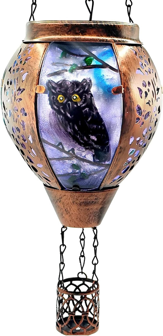 Solar Hot Air Balloon Lantern Warm White Light, Solar Hot Air Balloon Waterproof Lantern, Suitable for Garden Farmhouse Decoration (GardenGnome2pcs)