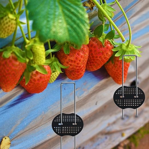 Finderomend 100 Pack Landscape Staples and 100 Pack Gaskets,11 Gauge 4" Galvanized Steel Garden Staples with Black Pads,Landscape Pins Turf Staples for Securing Weed Barrier Fabric Artificial Grass