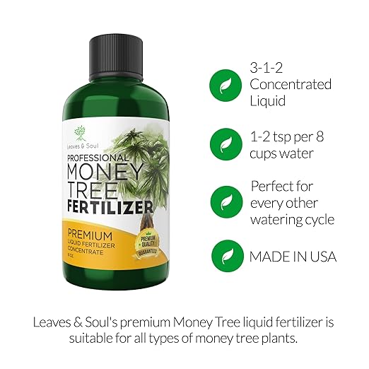 Professional Liquid Money Tree Fertilizer | 3-1-2 Concentrate for Plants and Flowers | Multi-Purpose Blend & Gardening Supplies | 8 oz Bottle
