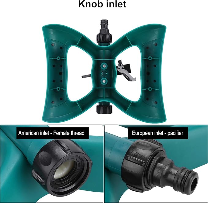 ViaGasaFamido Lawn Sprinkler Automatic Rotary Sprinkler 360° Rotating Sprinkler Irrigation System Large Coverage Area for Watering Garden Yard Trees Shrubs