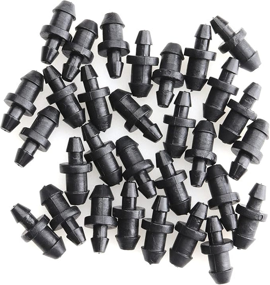 sowaka 30 Pcs Drip Irrigation Plugs Plastic Black 1/4 Inch Tube End Goof Hole Plugs Irrigation Stoppers for Home Garden Lawn Supplies