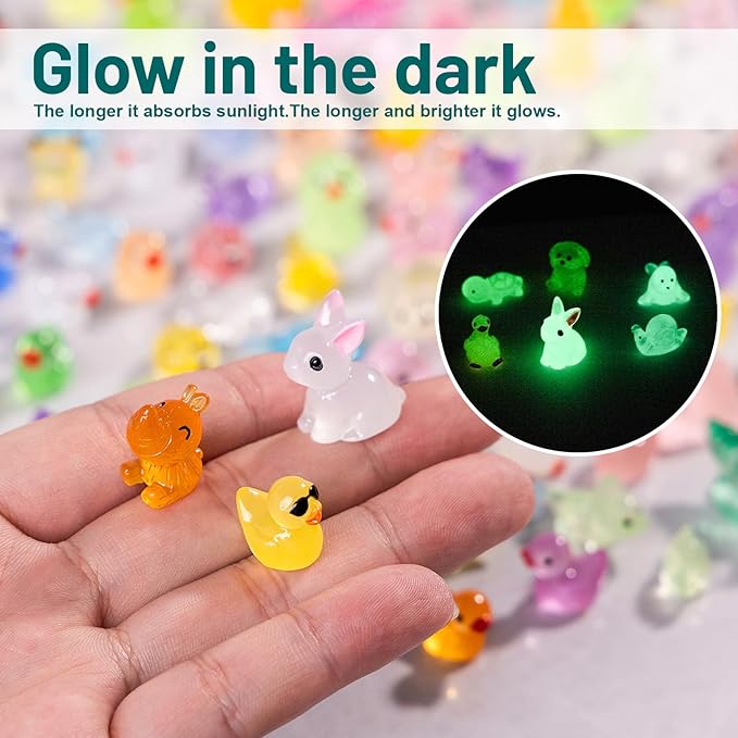 Tiny Resin Animals Figures to Hide 120 Pcs Mini Resin Animals Bulk for Miniature Fairy Garden Accessories Micro Landscape Aquarium Potted Decoration