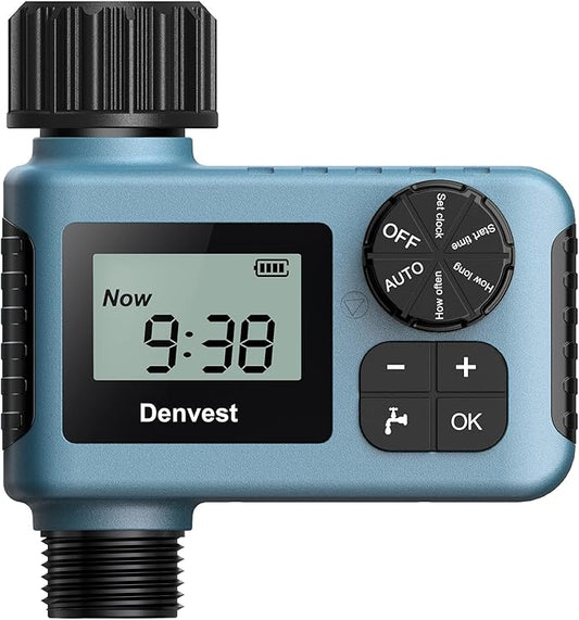 Hose Timer, Water Timer for Garden Hose Faucet, Sprinkler Timer Outdoor, Irrigation Timer with Rain Delay/Manual for Garden/Outdoor Hose, Yard, Lawns, 1 Outlet