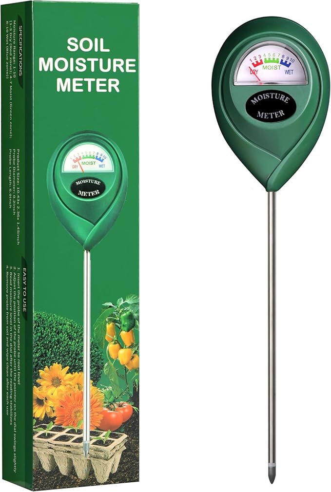 iPower Soil Moisture Meter, Plant Water Monitor Hygrometer Sensor for Garden, Lawn, Farm Indoor & Outdoor Care