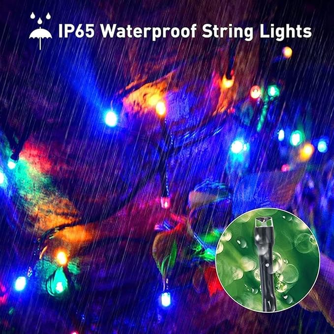 Solar Christmas Lights Outdoor, Upgraded 137FT 400LED Power with Remote,19 Modes Waterproof Solar String Lights for Outside Garden Home Christmas Decorations (Multicolor)