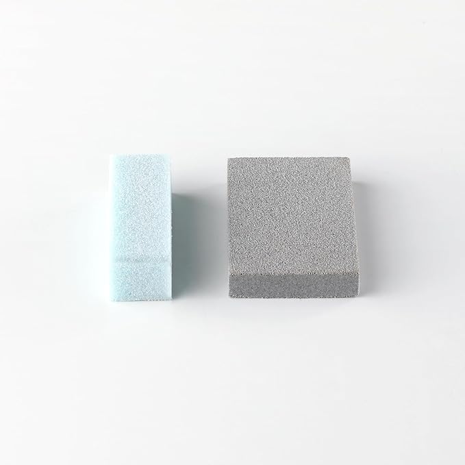 Wazakura 2PCS Cleaning Tool Sap and Rust Eraser Set for Blades, Garden Scissors, Bonsai Tools, Made in Japan Medium and Soft Grade Stain Remover Kit - 2PCS Medium and Soft Grade Sap Rust Eraser Set