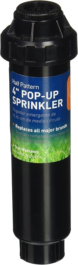 Orbit 20 Pack 4 Inch Spring Loaded Pop-Up Sprinkler with Half Pattern Female Nozzle - 15 Foot Spray Irrigation Head