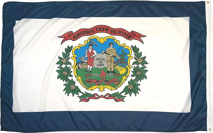 FlagSource West Virginia Nylon State Flag, Made in the USA, 5x8'