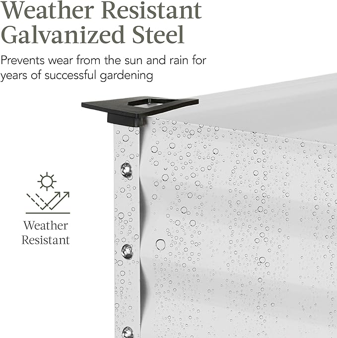 Best Choice Products 48x24x30in Galvanized Raised Garden Bed, Metal Elevated Planter Box, Vegetable Garden for Backyard, Patio, Balcony - White