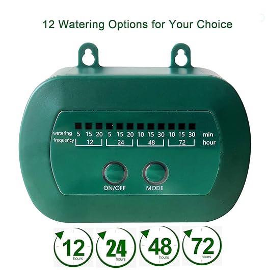 Lewisia 2W Solar Automatic Drip Irrigation Kit with Timer Auto Watering System Solar Powered Auto-Irrigation Set for Garden Beds Patio Lawn Plants Greenhouse Flower 50FT for 15 Plants