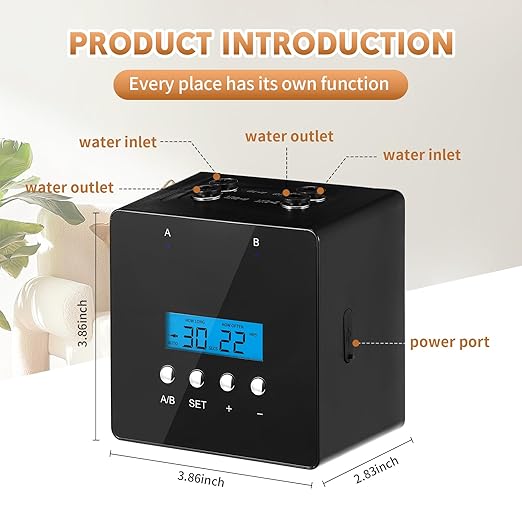Automatic Plant Waterer Indoor with Adjustable Nozzle for 20 Potted Plants, Automatic Watering System with 2 Self-Priming Pump Devices and Programmable Watering Timer