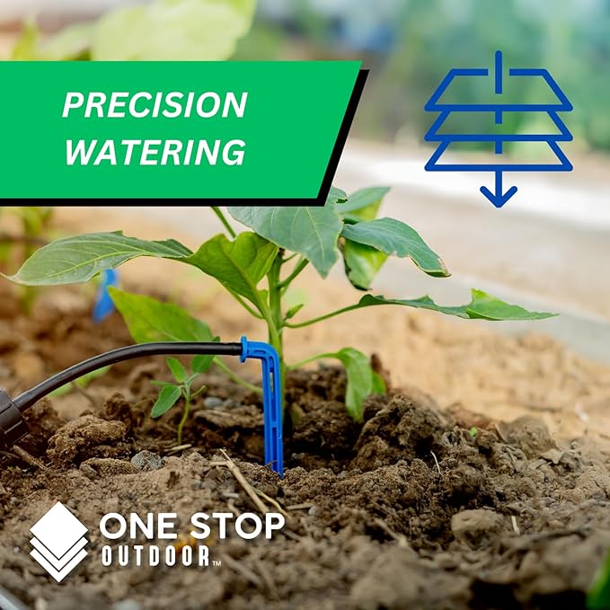 100' ft USA Made Premium 1/4-Inch Drip Irrigation Poly Supply Tubing, for Irrigation Drippers, Drip Emitters, and Drip Systems - Polyethylene (Works with Raindrip, Rainbird & More) (Brown 100')