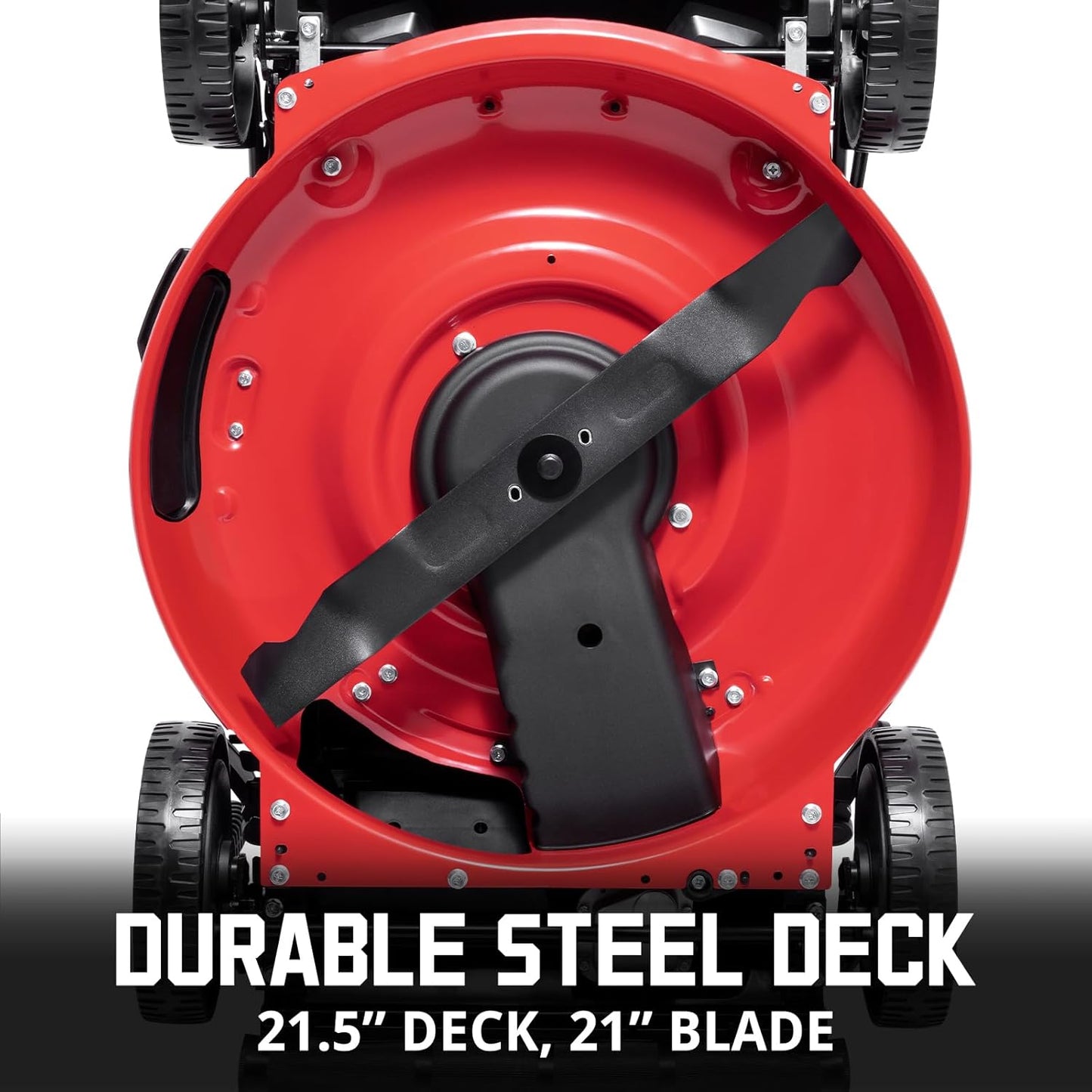 PowerSmart 21 in. Gas Lawn Mower with 144cc OHV Engine, 2-in-1 Push Mower with Mulching & Side-Discharge