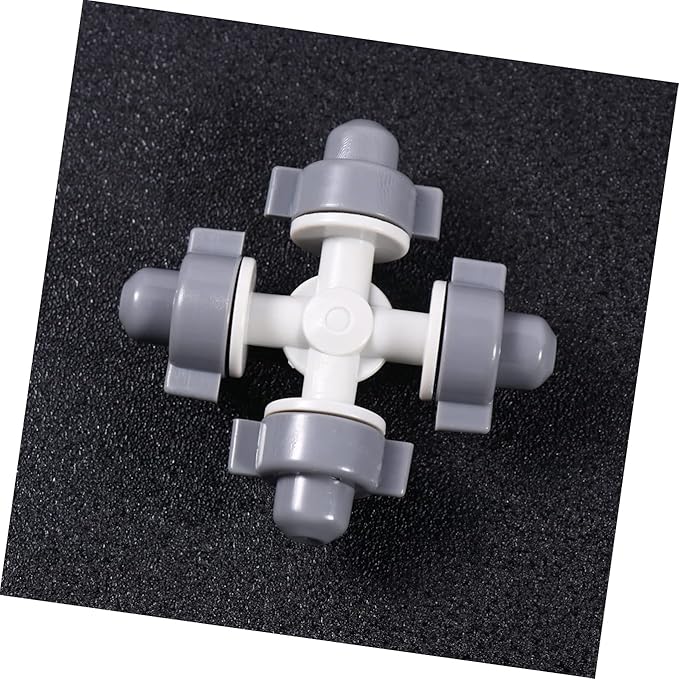 10pcs Inner Head Irrigation Drip Nozzle Shaped Water Greenhouse Outdoor Garden Outlet Sprinkler Plastic Cooling Four-Way Misting Patio Flow Nozzles Lawn Export for Brass