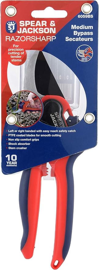 Spear & Jackson 6059BS/09 Razorsharp Advantage Bypass Secateur, Medium