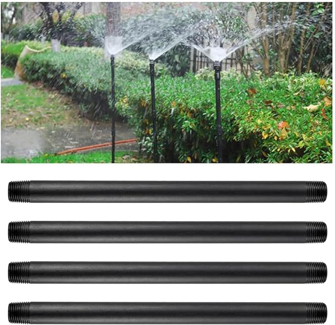 1/2 Inch Double Male Threaded Head Pipe Riser Multifunctional NPT Sprinkler Extensions 6Pc,12 Inches(NPT Sprinkler Extension)
