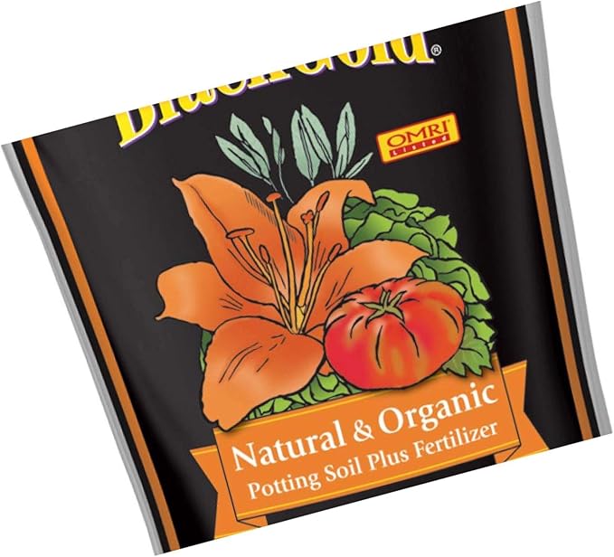SunGro Black Gold 2 Cu Ft Natural & Organic Potting Soil + Fertilizer (4 Pack)