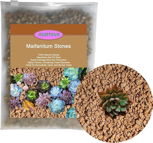 2LBS Soft Golden Maifanitum Stones, Succulent Cactus Decorative Rocks, Indoor Plants Top Dressing Soil, Horticultural Gravel DIY Potting Rocks for Bonsai Fairy Gardening Vases Fillers Terrarium