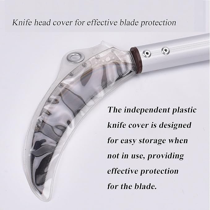 Scythe Garden Tool, Japanese Weeding Scymea, Scythe Tool, Weeding and Weed, Magnetic Handle, Durable SK5 Steel Blades, Compact and Portable, Great for Gardening and Agriculture, Soft Rubber Grip