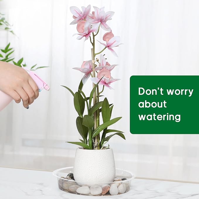 JERIA 12 Inch 20 Pack Clear Plant Saucers,Plastic Flower Pot Trays,Round Durable Plant Drip Trays for Indoor and Outdoor