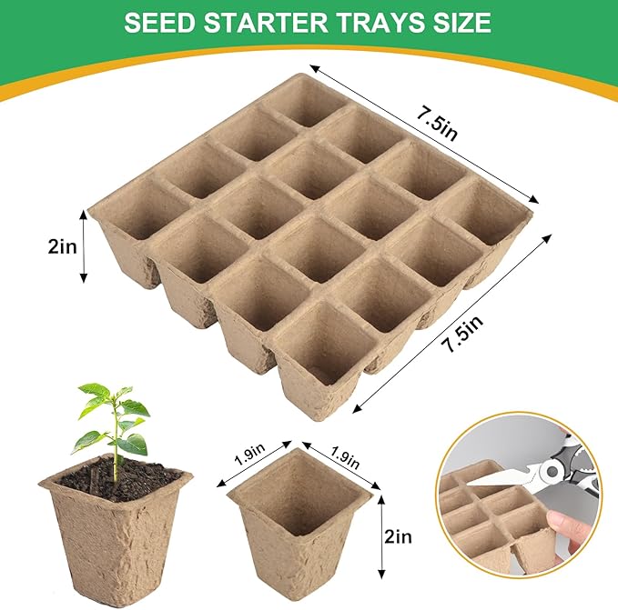 26PCS Succulent Tools Set, Indoor Gardening Tools Kit Includes 39" Plant Repotting Mat & 19 Pcs Mini Succulent Hand Tools & 96 Cells Seed Starter Trays for Indoor Plant Care Gifts