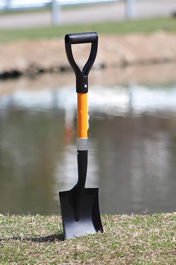 Ashman Short Handle Transfer Shovel (6 Pack) Kids Beach Shovel, Shovel for Digging 27-inch with Sturdy Blade, Small Garden Shovel, Kids Snow Shovel, Shovels for Gardening with D- Handle Gardening Tool