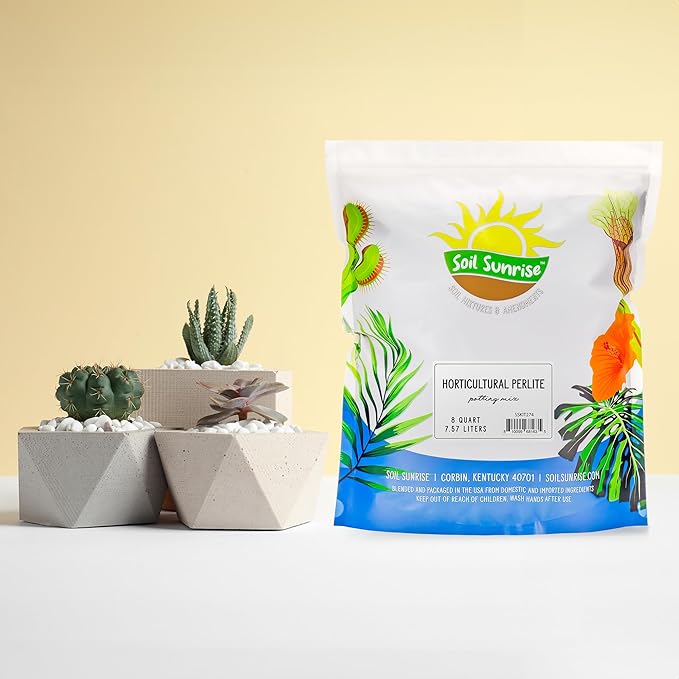 Horticultural Perlite Soil Additive (8 Quarts); for Enhanced Potting Mix Drainage and Growth