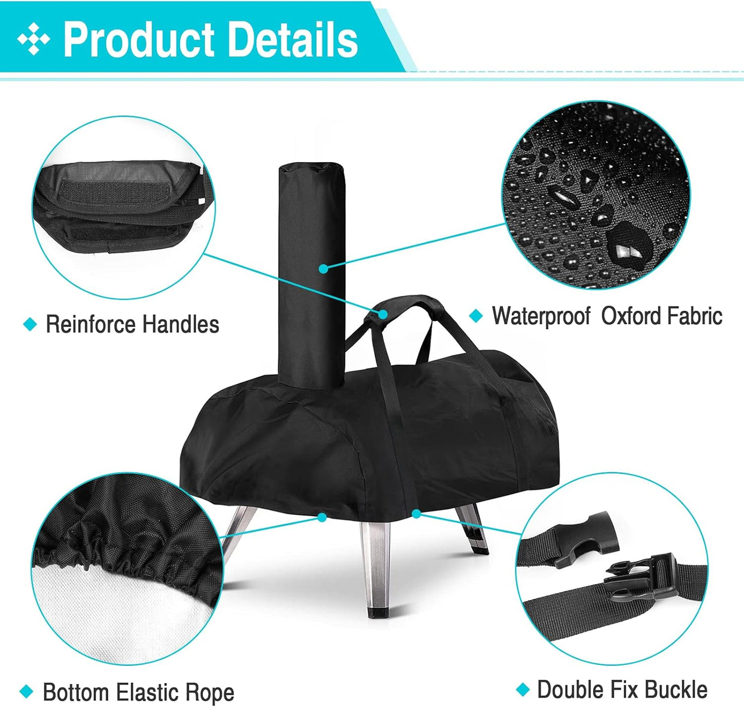 Pizza Oven Cover for Ooni Karu 12,TwoPone Waterproof Pizza Oven Accessories Carry Cover for Outdoor