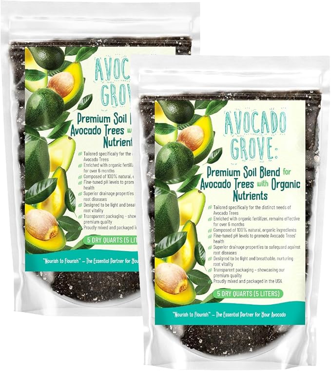 Avocado Tree Soil – Premium Organic Potting Mix for Avocado Trees | Tailored pH & Organic Nutrients | Fast-Draining & Moisture-Retaining | Indoor & Outdoor Use (10 QUARTS)
