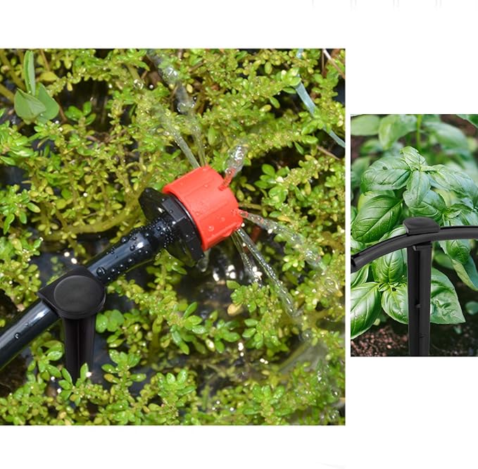 LUTER 50pcs Irrigation Drip Support Stakes Plastic for 1/4" Drip Lines Tubing Hose for Gardens, Flowers, Plants, Vegetable