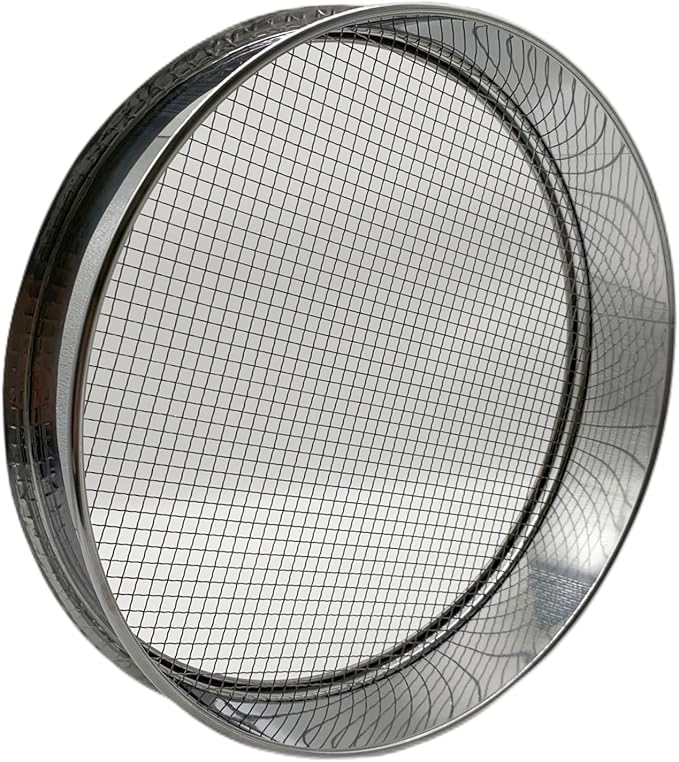 Soil Sieve for Garen -12 inches Soil Sifter for Rocks Compost-Sifting pan (3/8”Mesh Screen)
