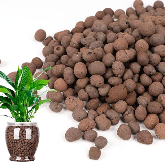GASPRO 5lb LECA Expanded Clay Pebbles for Plants, Hydroponics, Aquaponics, 100% Natural Leca Balls for Soil Root Development, Orchid Potting Mix, Drainage and Reusable, 4-16mm
